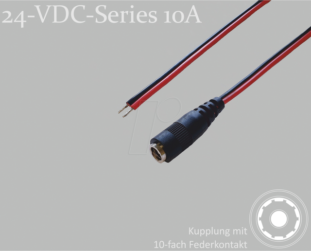 BKL 075905 - Adapterkabel, Kupplung, 1500 mm, 2,5 mm, 24 V DC, 10 A