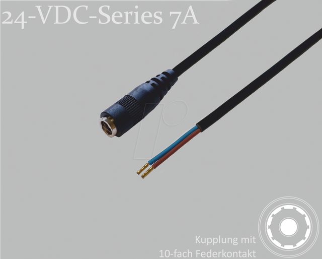 BKL 075913-750 - Adapterkabel, 750 mm, DC-Kupplung auf freie Enden