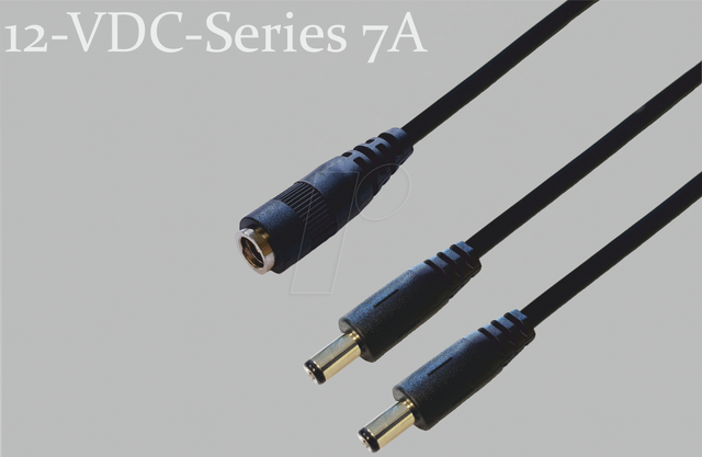 BKL 075923 - Adapterkabel, 300 mm, DC-Kupplung auf 2x DC-Stecker