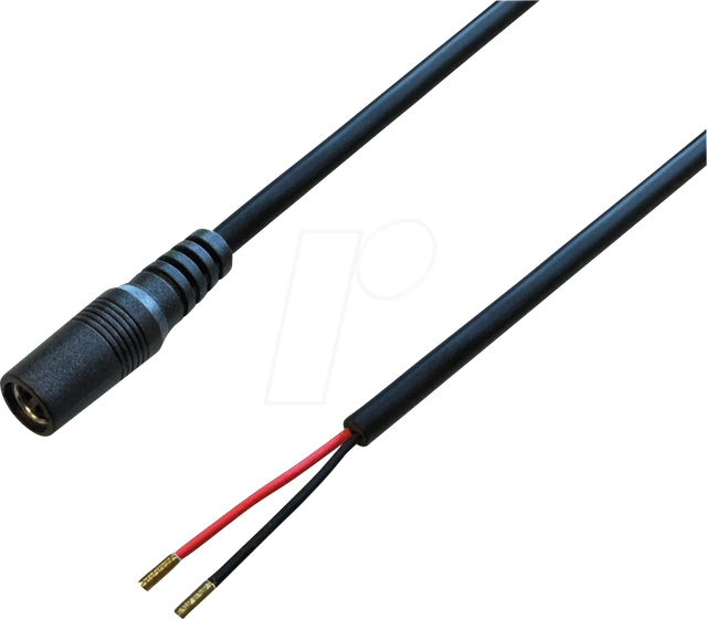 BKL 076105 - DC-Kabel Kupplung, 2,5/5,5 mm, 2,0 m, 48 V, schwarz