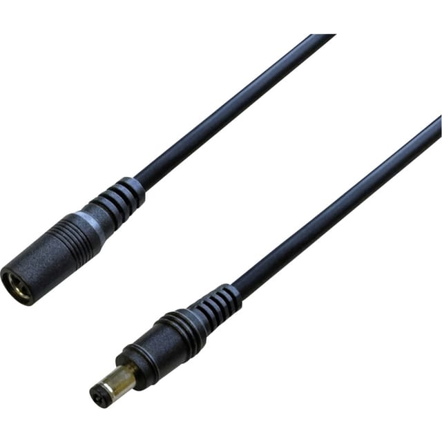 BKL 076109 - DC-Kabel Stecker Kupplung, 2,5/5,5 mm, 5,0 m, 48 V, schwarz