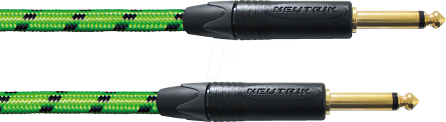 BLACKLIGHT 3PPG - Instrumentenkabel BLACKLIGHT PP, 3 m, grün, 6,3 mm Klinke Mono