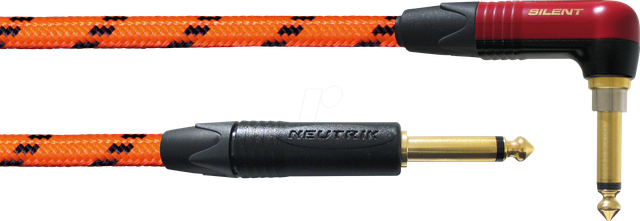 BLACKLIGHT 3PROS - Instrumentenkabel BLACKLIGHT PR-SILENT, 3 m, orange, 6,3 mm Mono