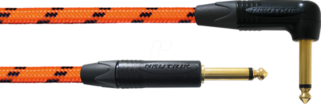 BLACKLIGHT 6PRO - Instrumentenkabel BLACKLIGHT PR, 6 m, gew., orange, 6,3 mm Klink