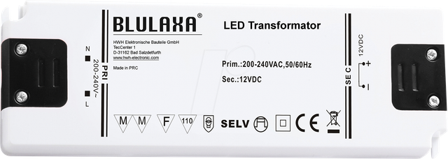 BLULAXA 47953 - LED Netzteil 12V 0,5 - 30W
