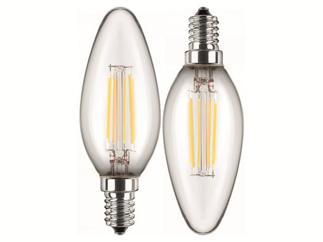BLULAXA 49060 - LED Filament Lampe C35 E14 4,5W 470 lm WW Doppelpack