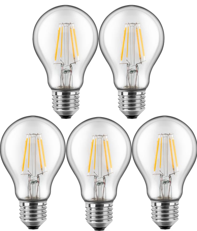 BLULAXA 49252 - 5x LED Filament Lampe A60 E27 7W 810 lm WW