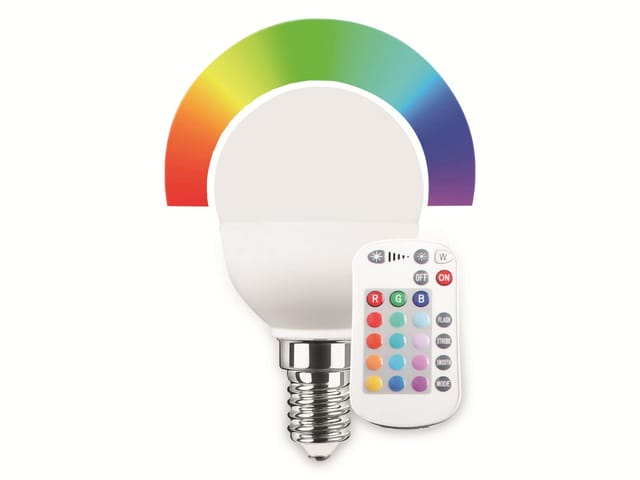 BLULAXA 49292 - LED-Lampe RGBW E14, 5,5 W, 470 lm, 2700 K, dimmbar
