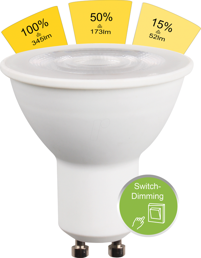 BLULAXA 49364 - LED SMD GU10 4,7W 345 lm WW 36° Switch DIM