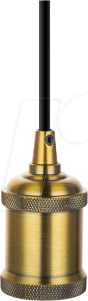 BLULAXA 49507 - Vintage Pendelleuchte, E27 Fassung, Textilkabel 1,5 m, Bronze
