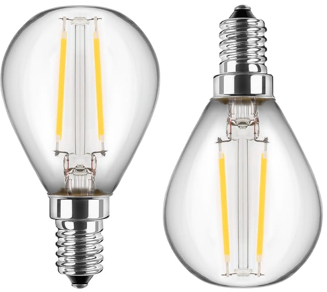 BLULAXA 49798 - LED Filament Lampe G45, E14, 2,5 W, 250 lm, warmweiß, Doppelpack