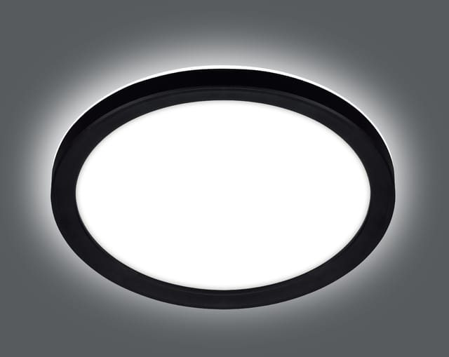 BLULAXA 50956 - Deckenleuchte, 12 W, 1200 lm, 3000 K, schwarzer Ring