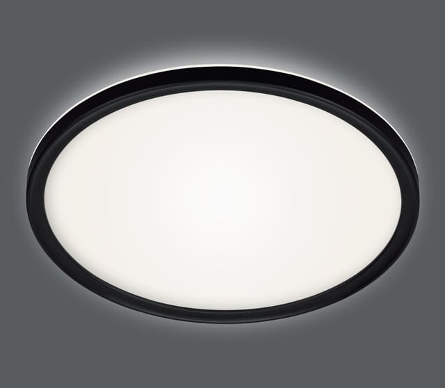 BLULAXA 50957 - Deckenleuchte, 18 W, 2200 lm, 3000 K, schwarzer Ring