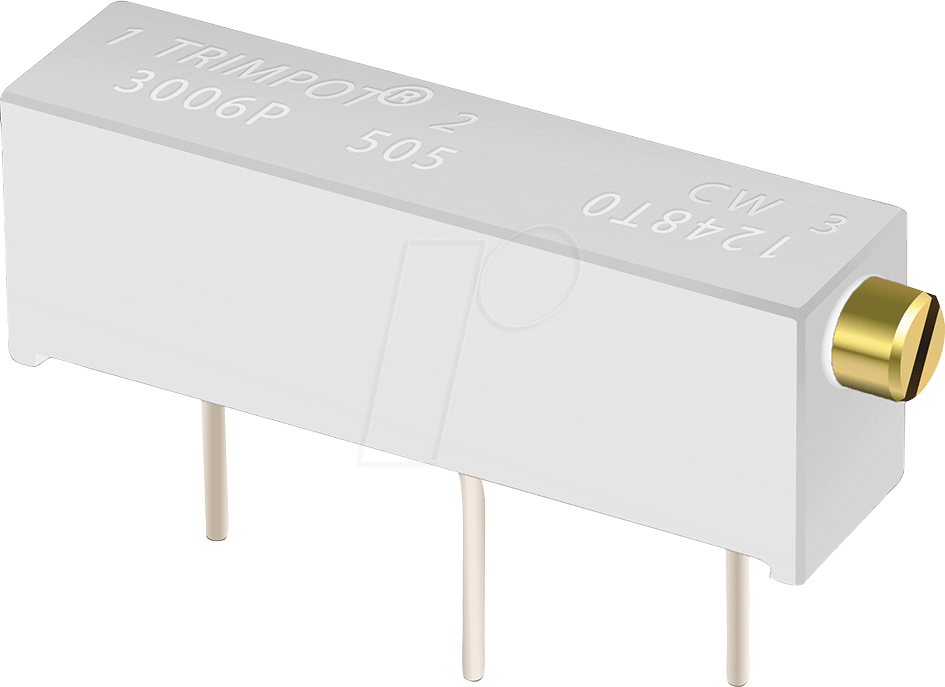 BOU 3006P-7-204 - Spindeltrimmer, 15 Gänge, 200 kOhm, linear