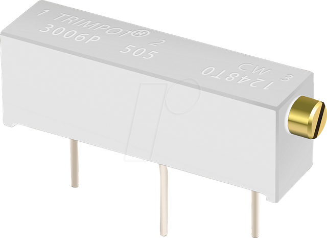 BOU 3006P-7-204 - Spindeltrimmer, 15 Gänge, 200 kOhm, linear