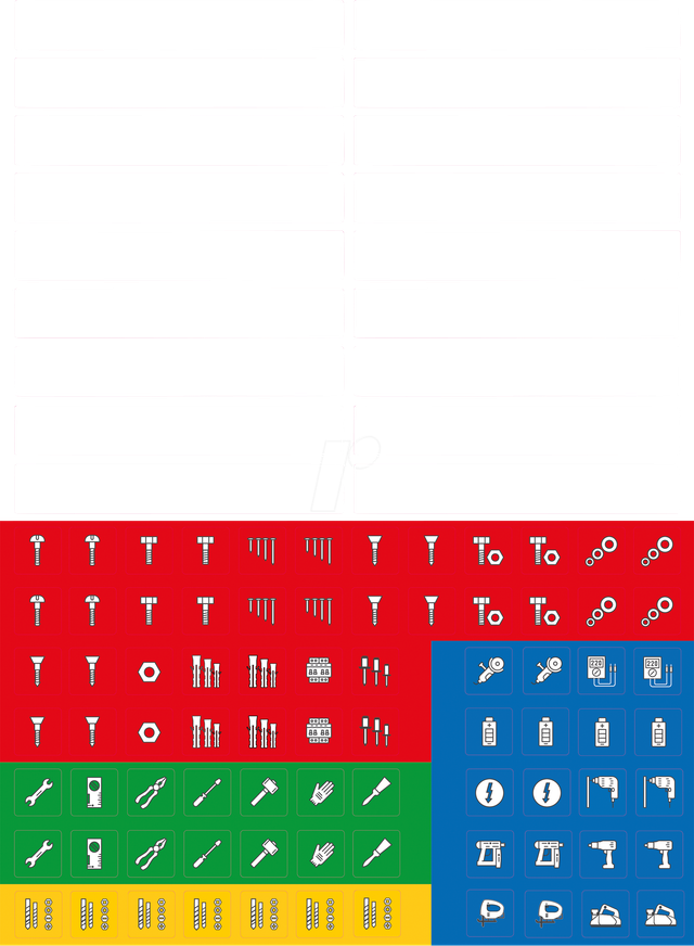 BOXX 6100000403 - Beschriftungsaufkleber, 10 Bögen