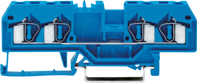 WAGO 281-654 - 4-Leiter-Durchgangsklemme, 4 mm², blau