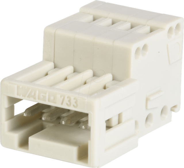 WAGO 733-204 - CAGE-CLAMP Stiftleiste, Micro, RM 2,5, 4-polig