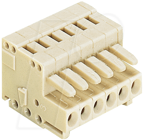 WAGO 734-105 - CAGE-CLAMP Federleiste, Mini, RM 3,5, 5-pol.