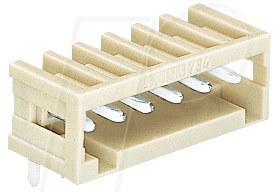 WAGO 734-165 - Print-Stiftleiste, Mini, RM 3,5, gewinkelt, 5-polig