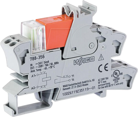 WAGO 788-356 - Relaismodul, 24 V DC, 16 A, 1 NO