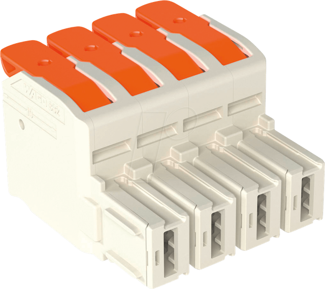 WAGO 832-1106 - 1-Leiter-Federleiste, 6-polig, bis 16 mm²