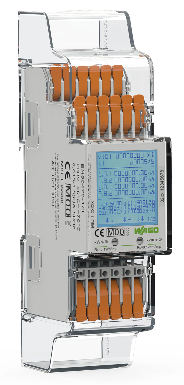 WAGO 879-3040 - Energiezähler (MID), 5A, 2PUCT