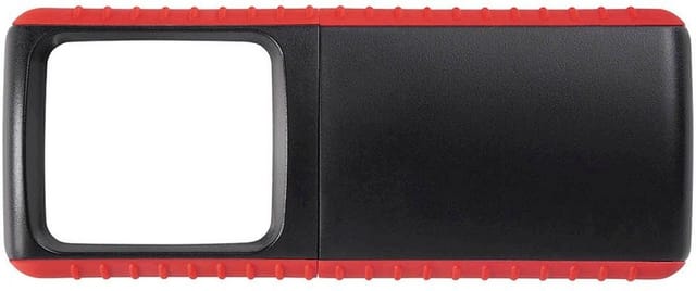WEDO 27141599 - Outdoor Lupe eckig beleuchtet incl. Batterien, 3x Vergrößerung