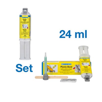 WEICON 10058780 - Plastic-Bond Set, cremeweiß, 24 ml