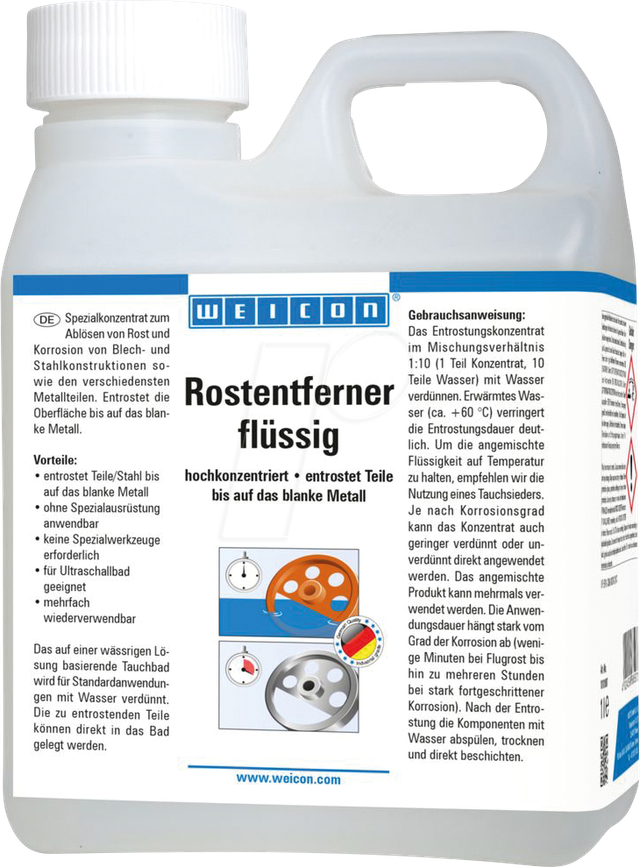 WEICON 10101897 - Rostentferner, flüssig, 1 L