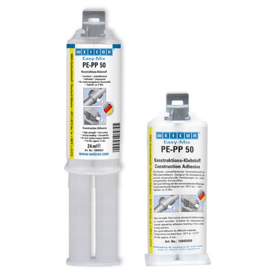 WEICON 10665025 - Set Easy-Mix PE-PP 50 2-Komponenten Konstruktions-Klebstoff, 24