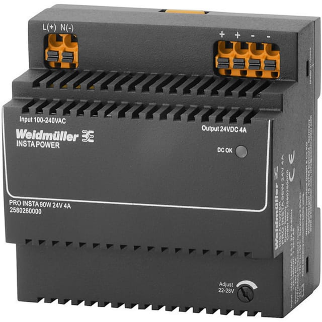 WEID 2580260000 - Schaltnetzteil Hutschiene, PRO INSTA, 96 W, 24 V ,4 A