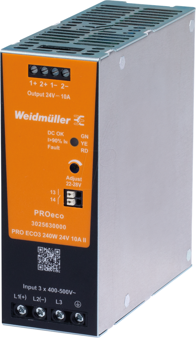 WEID 3025630000 - Schaltnetzteil Hutschiene, PROeco II , 240 W, 24 V ,10 A