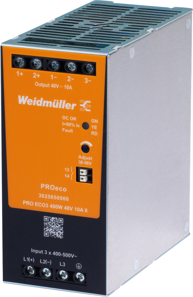 WEID 3025640000 - Schaltnetzteil Hutschiene, PROeco II , 480 W, 24 V ,20 A