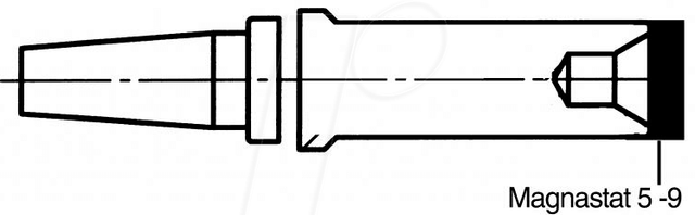 WELLER PT9 LT - Lötspitzen-Adapter PT9-LT, 5,45 mm, 2-teilig