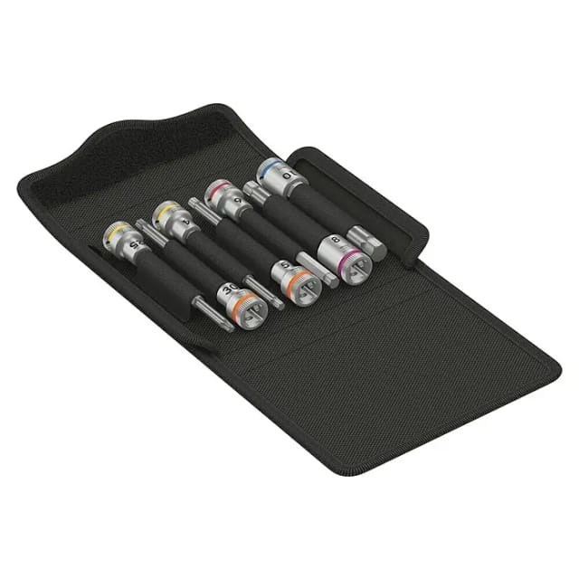 WERA 05004176001 - Bitnuss-Satz, 3/8'', 7-teilig