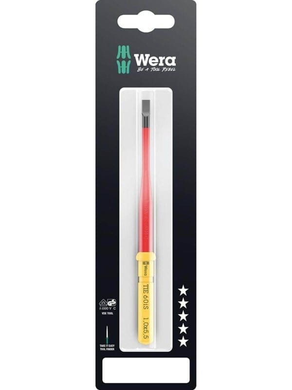 WERA 05006557001 - Wechselklinge Kraftform Kompakt, VDE 60 iS SB, Schlitz, 4,0 mm