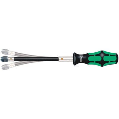 WERA 05028160001 - Bithalter mit Handgriff, 6,3 mm Kraftform, flexibler Schaft