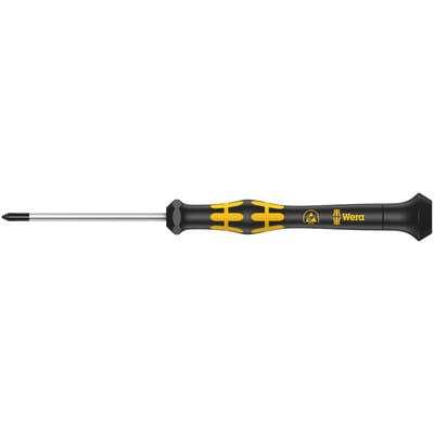 WERA 05030111001 - Schraubendreher Kraftform Micro, Kreuzschlitz (PH), 0