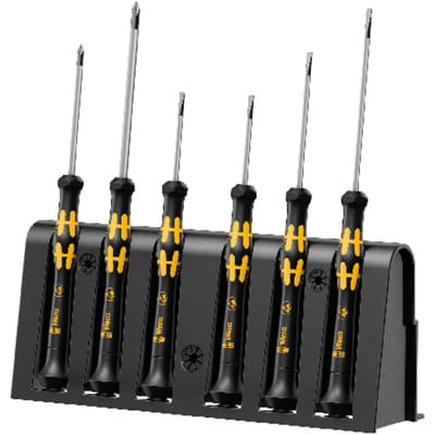 WERA 05030170001 - Schraubendrehersatz Kraftform Micro, gemischt, 7-teilig