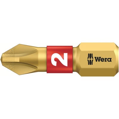 WERA 05056402001 - Bit Kreuzschlitz (PH), 2 x 25 mm, Torsion, Diamant