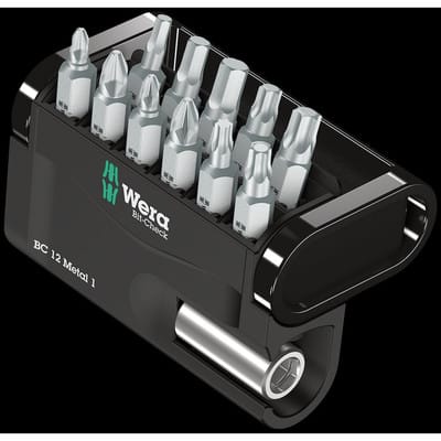 WERA 05057424001 - Bit-Satz Bit-Check 12, 12-teilig gemischt, Metal 1