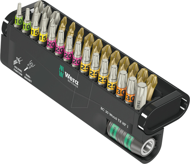 WERA 05057437001 - Bit-Satz Bit-Check Bit-Check 30 Wood TX HF 1