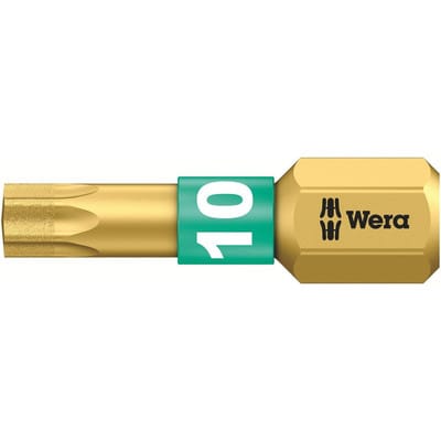 WERA 05066100001 - Bit TORX (TX), T10 x 25 mm, Torsion, Diamant