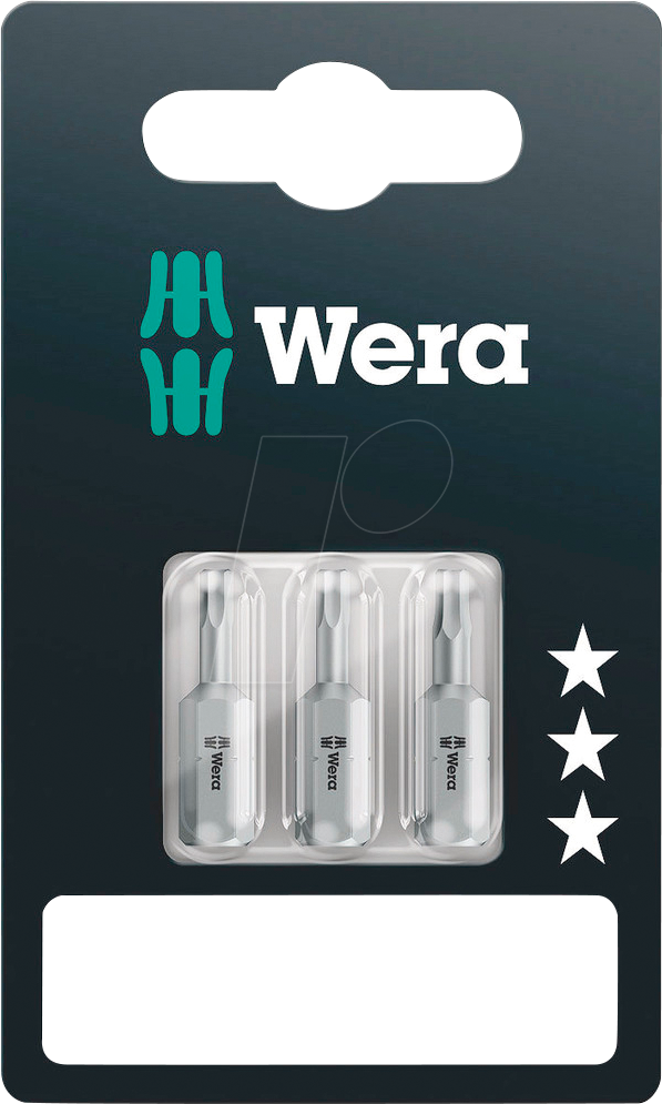 WERA 05073052001 - Innensechskant-Bits, 3 x 25 mm, 2-teilig