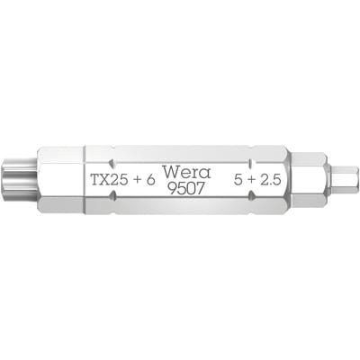 WERA 05073202001 - 4 in 1 Bit, TORX, Innensechskant, 2,5-6mm, TX 25