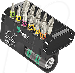 WERA 05073641001 - Bit-Satz Bit-Check Bit-Check 12 Wood TX HF, 12-teilig