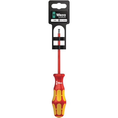 WERA 05100003001 - Schraubendreher Kraftform Plus, Schlitz, 4 mm
