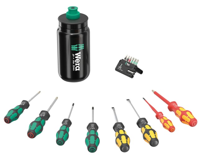 WERA 05100028001 - Schraubendrehersatz, Kraftform XL Bottle Set, 17-teilig