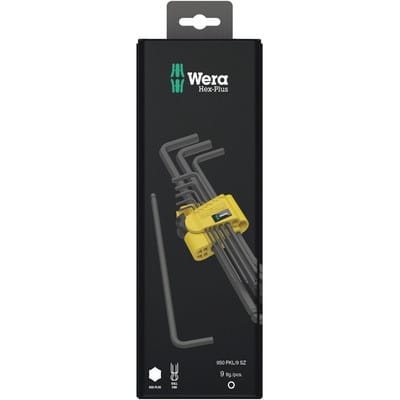 WERA 05133180001 - Winkelschlüsselsatz, zöllig, 9-teilig